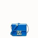 Fendi Blue Patent Karligraphy Bag