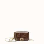 Fendi Brown FF Nano Baguette Charm