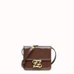 Fendi Brown Patent Karligraphy Bag