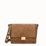 Fendi Brown Suede Kan U Large Bag