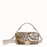 Fendi Multicolor Embroidered and Beaded Baguette Bag
