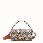 Fendi Multicolor Leaf Embroidered Baguette Bag