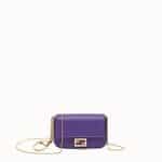 Fendi Purple Leather Nano Baguette Charm