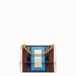 Fendi Turquoise/Brown Leather:Suede Kan U Bag