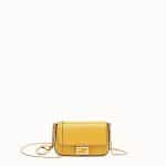 Fendi Yellow Leather Nano Baguette Charm