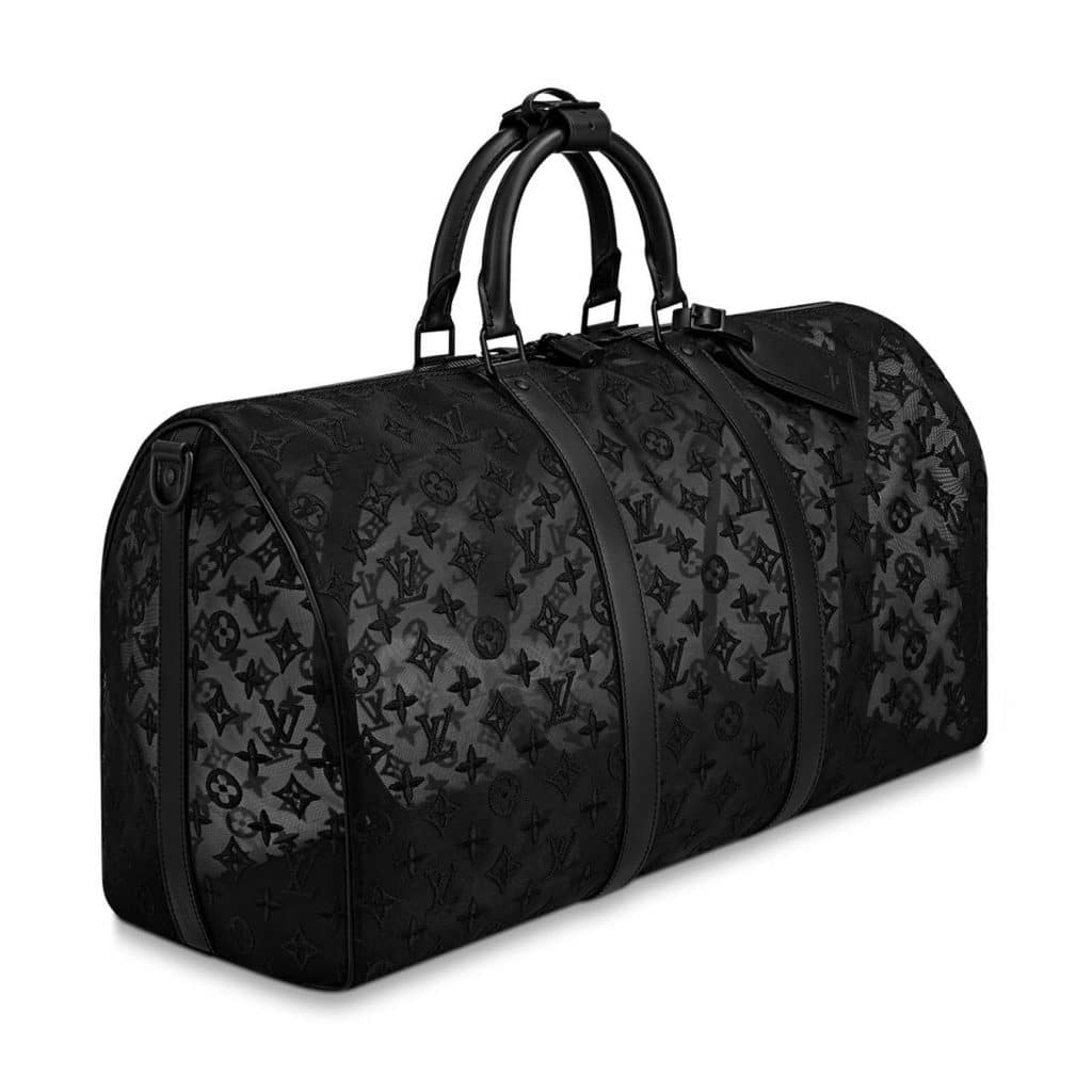 Louis Vuitton Black Monogram See Through Keepall Bandoulière 50 Bag 4