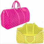 Louis Vuitton Pink and Yellow Monogram See Through Keepall Bandoulière 50 Bags