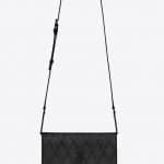 Saint Laurent Black Diamond-Quilted Angie Chain Bag