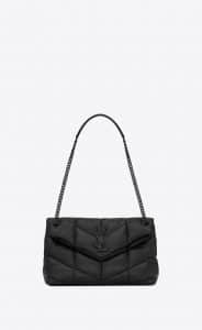 Saint Laurent Black Quilted Loulou Puffer Small Bag