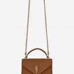 Saint Laurent Brick Matelassé College Medium Bag