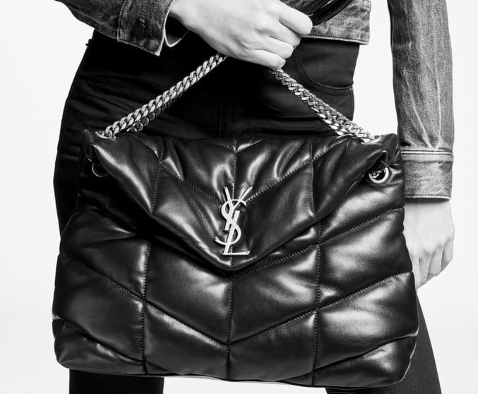 Saint Laurent - LouLou Black Patent Leather Camera Bag