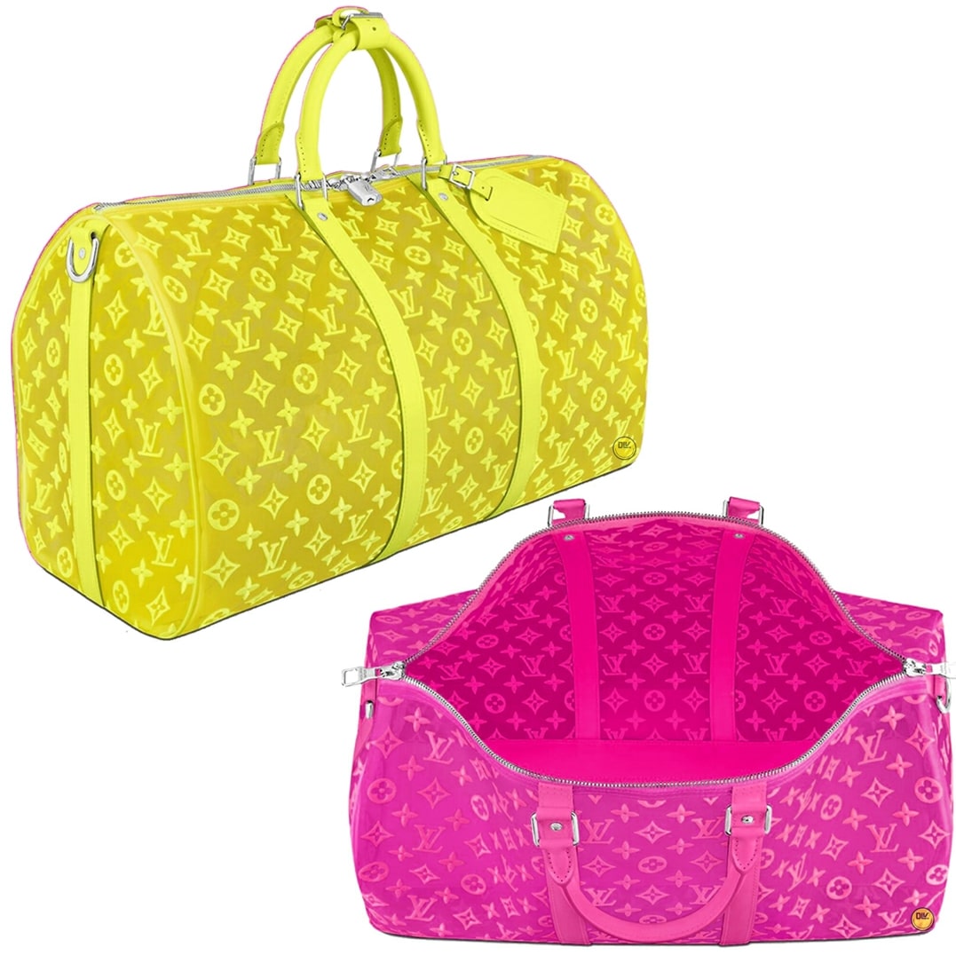 Louis Vuitton Keepall Bandoulière 50 Neon Yellow autres Toiles Monogram