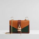 Chloe Aby Chain Tricolor Lizard Effect Bag