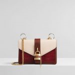 Chloe Aby Chain White Tricolor Lizard Effect Bag