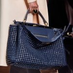 Fendi Dark Blue Woven Peekaboo Bag - Spring 2020