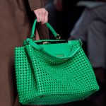 Fendi Green Woven Peekaboo Bag - Spring 2020