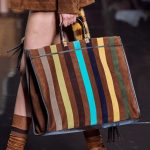 Fendi Leather Suede Striped Tote Bag - Spring 2020