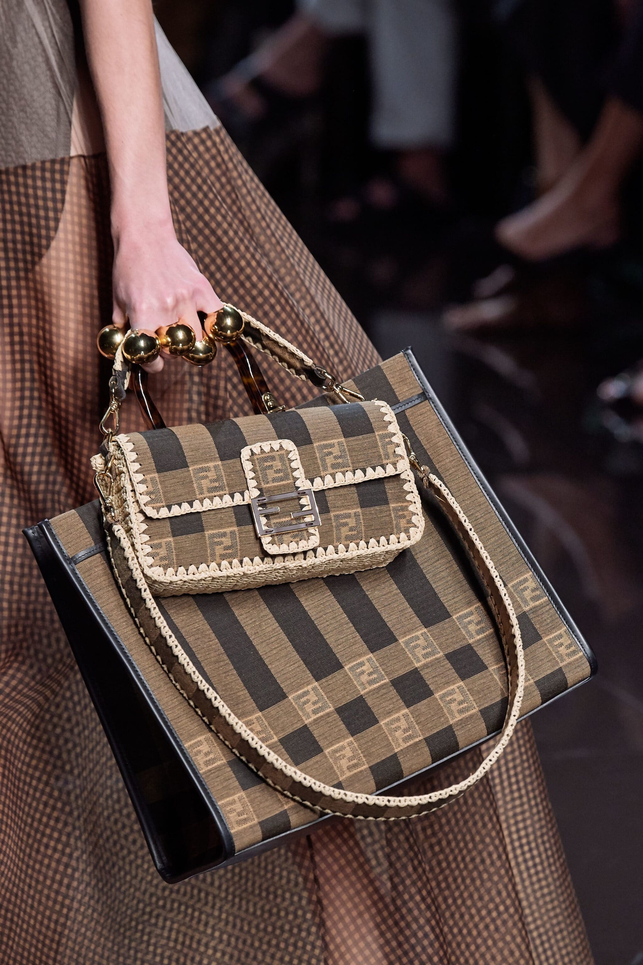 Fendi Spring 2020 Runway Bag Collection featuring 70s Printed