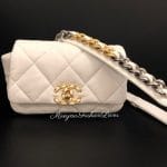 Chanel 19k White Belt Bag