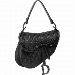 Dior Woven Leather Saddle Bag