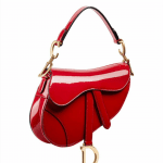 Dior Red Patent Saddle Bag