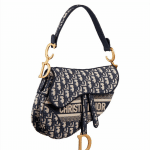 Dior Oblique with Logo Saddle Bag