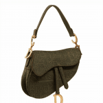Dior Oblique Canvas Saddle Bag - Green