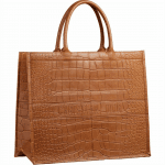 Dior Camel Croc Book Tote Bag