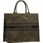 Dior Camouflage Denim Book Tote Bag
