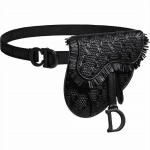 Dior Woven Leather Saddle Belt Bag
