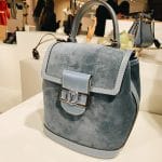 Louis Vuitton Blue Suede Dauphine Top Handle Spring 2020