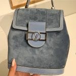 Louis Vuitton Dauphine Blue Suede Backpack Spring 2020