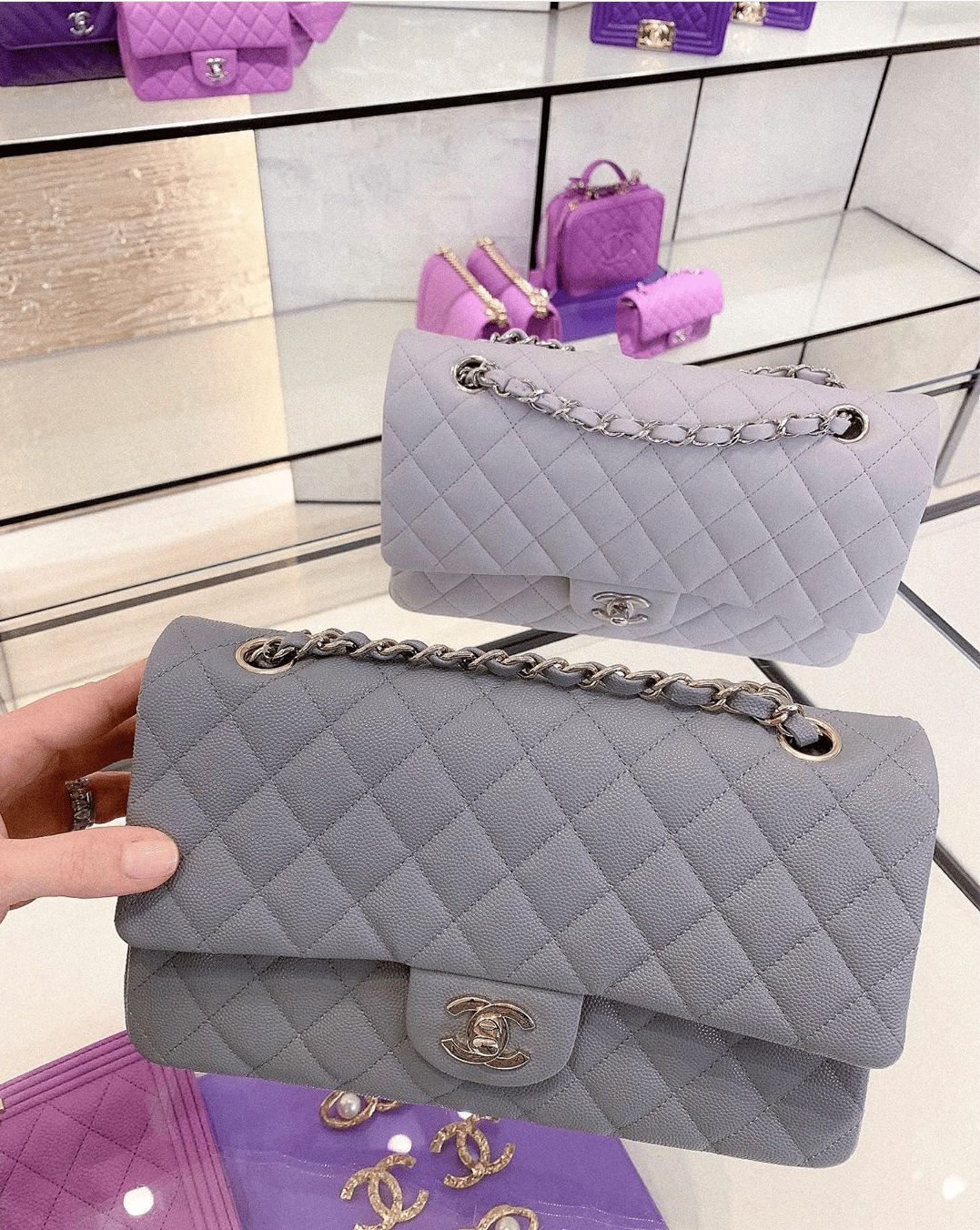 Chanel Grey Caviar Bags for Cruise 2020 - Spotted Fashion