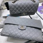 Chanel Grey Caviar Clutch - Cruise 2020