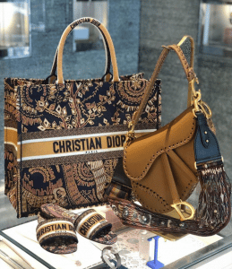 Dior Camel Saddle Bag with Braided Detail - Cruise 2020