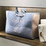 Chanel Deauville Tote Wool Felt Large Black 1030193