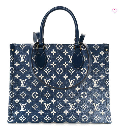 LOUIS VUITTON Monogram On the Go MM blue M57723 bags 802500044808000