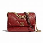 Chanel 19 Red Large Flap Bag