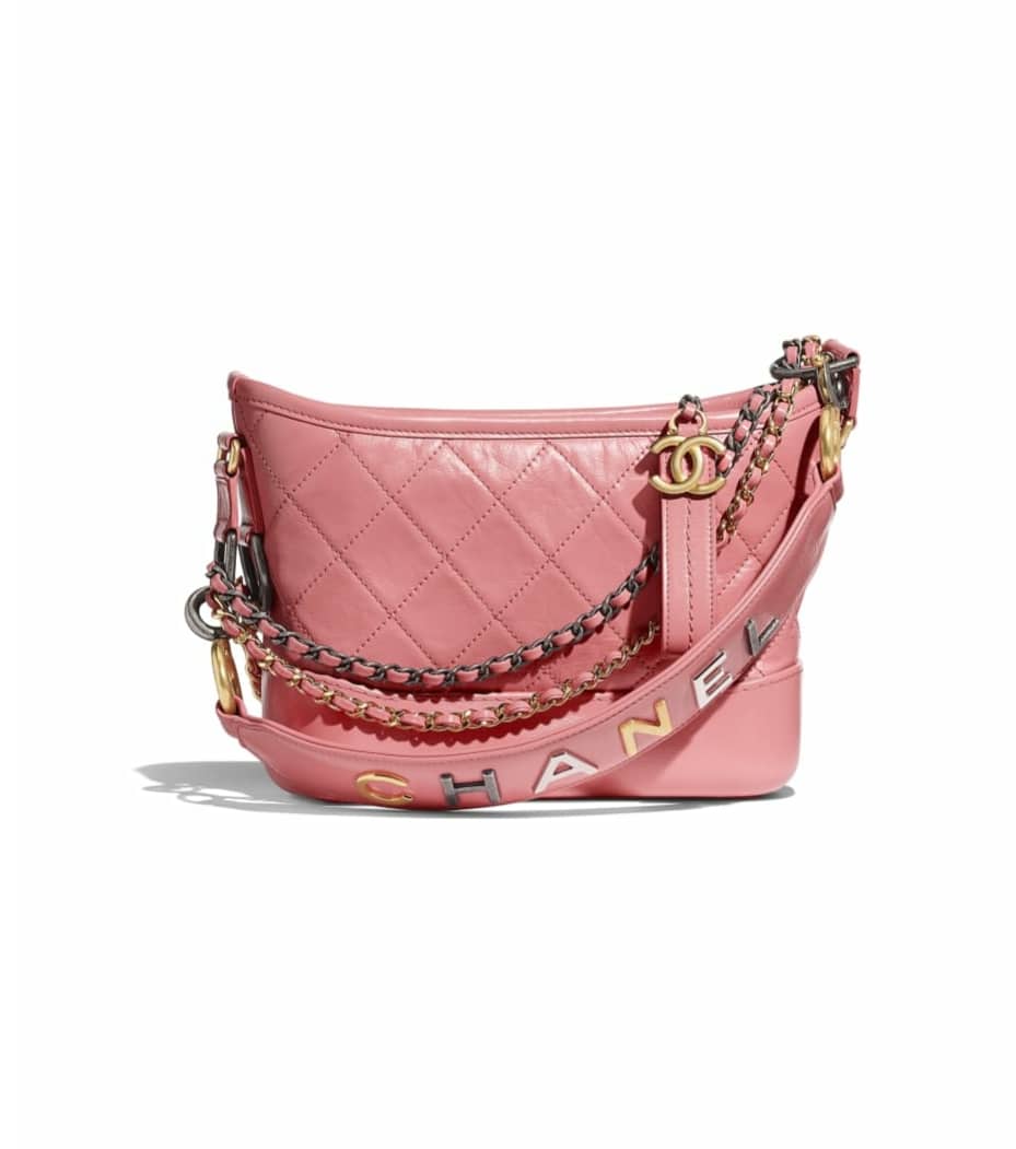 Chanel Pink Logo Small Gabrielle Bag