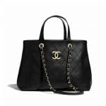 Chanel Black Shopping Tote Bag