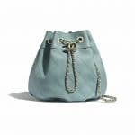 Chanel Teal Drawstring Small Bag