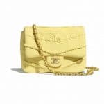 Chanel Yellow Mini Canvas Flap Bag