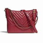 Chanel Large Red Chevron Gabrielle Bag