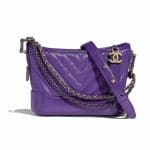 Chanel Purple Chevron Gabrielle Bag