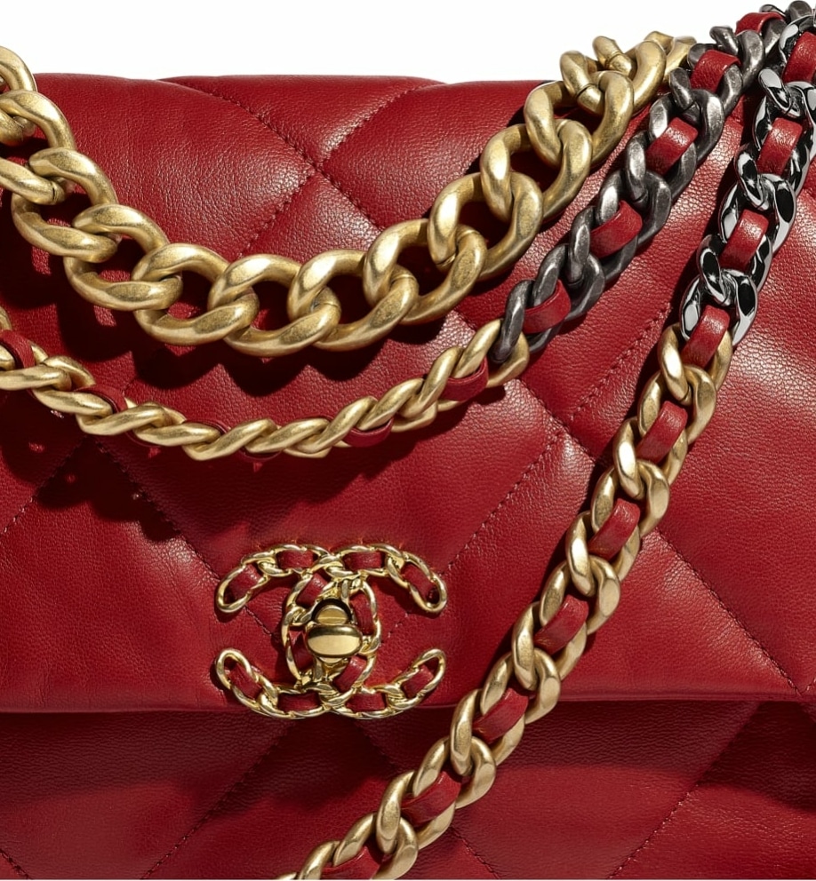 Chanel Deauville Large Red Pink 2012 Tote Bag