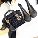 Lady Dior D-Lite Velvet Oblique Bag