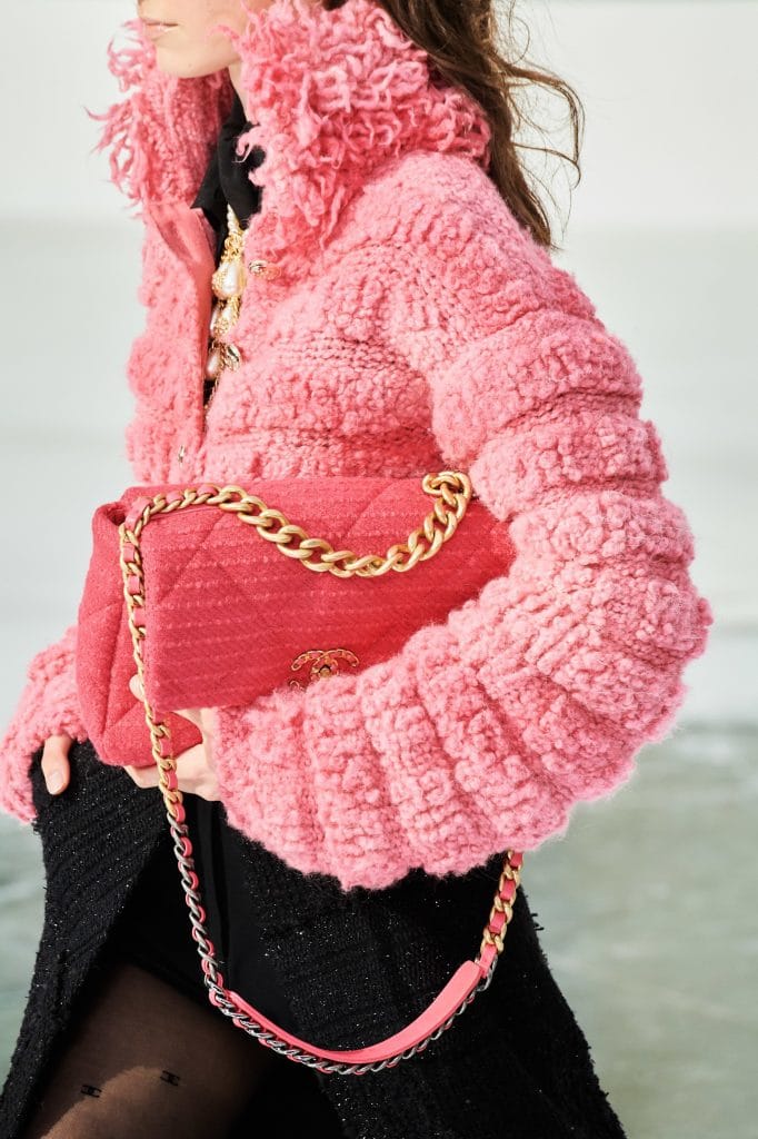Chanel Pink Chanel 19 Textile Bag - Fall 2020