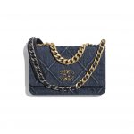 Chanel Blue Denim Chanel 19 Wallet on Chain Bag