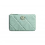 Chanel Blue Lambskin Chanel 19 Small Pouch Bag