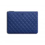 Chanel Dark Blue Classic Pouch Bag